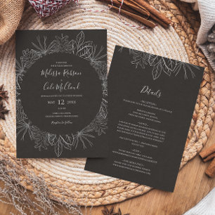 Invitación Invierno ruso Carbón Todo En Un Boda