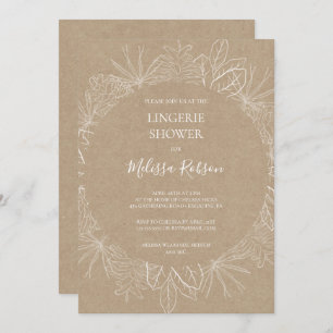 Invitación Invierno ruso   Kraft Lingerie Shower Invitation