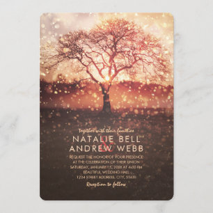 Invitación Invierno rústico que casa caída elegante del copo