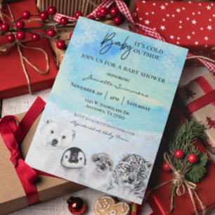 Invitación Invierno Shower de Bebé Animal Ártico Está Hacient