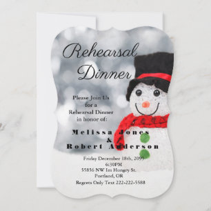Invitación Invierno Snowman con cenador de censor de sombrero