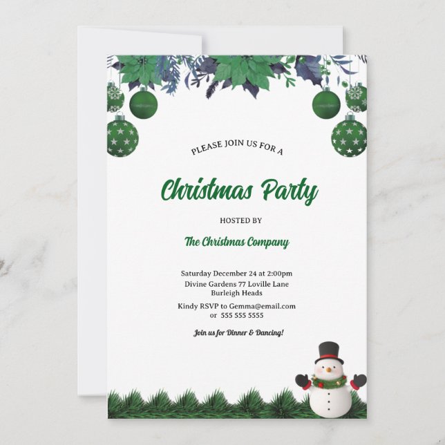 Invitación Invita a Santa Claus Fiesta de Navidad Moderna en  (Anverso)