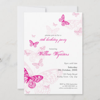 Invitación INVITA A UN EVENTO ESPECIAL :: mariposas 1P
