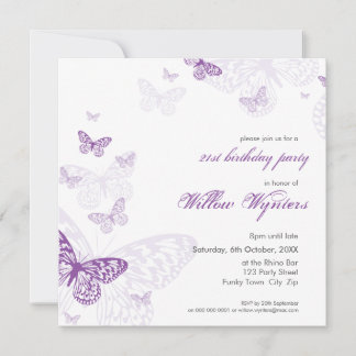 Invitación INVITA A UN EVENTO ESPECIAL :: mariposas 3SQ