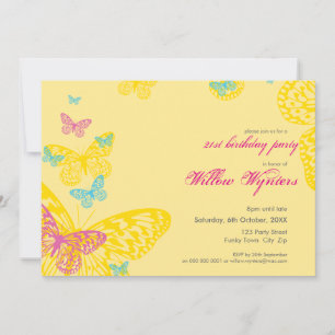 Invitación INVITA A UN EVENTO ESPECIAL :: mariposas 6L