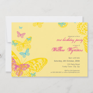 Invitación INVITA A UN EVENTO ESPECIAL :: mariposas 6L