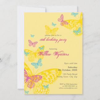 Invitación INVITA A UN EVENTO ESPECIAL :: mariposas 6P