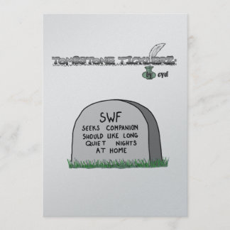 Invitación invita con estilo de la piedra sepulcral