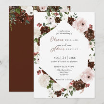 Invita de Boda geométrico floral de acuarela rusa