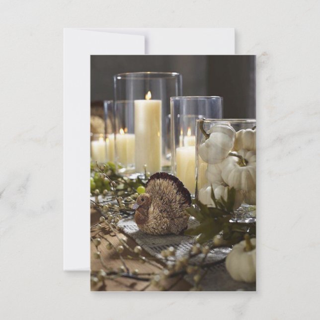 INVITACIÓN **INVITACIÓN A CENA O FIESTA DE ACCIÓN DE GRACIAS* (Anverso)