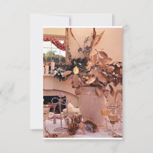 INVITACIÓN **INVITACIÓN A CENA O FIESTA DE ACCIÓN DE GRACIAS* (Anverso)