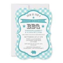 Invitación/aguamarina de Baby Shower de la