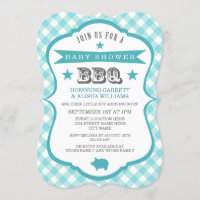 Invitación/aguamarina de Baby Shower de la