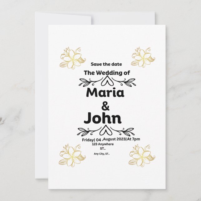 Invitación "Invitación al aniversario del Boda" (Anverso)