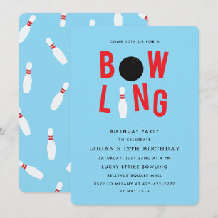 Invitación Invitación_azul a la fiesta de cumpleaños de Bowli