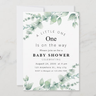 Invitación ¡Invitación Baby Shower a Eucalyptus fresca!