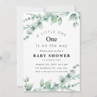 Invitación ¡Invitación Baby Shower a Eucalyptus fresca!
