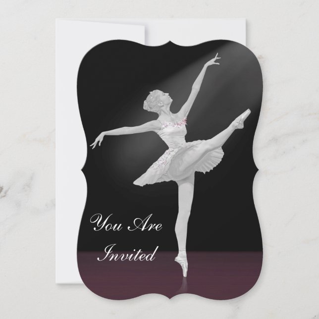 Invitación Invitación, Danza Recital, Ballerina (Anverso)