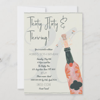 INVITACIÓN ¡INVITACIÓN DE 30 CUMPLEAÑOS! ¡TREINTA Y FLUIDO Y 