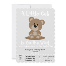 ¡Invitación de Baby Shower Cub!