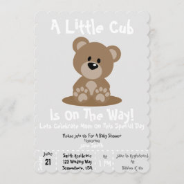 Invitación ¡Invitación de Baby Shower Cub!