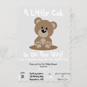 Invitación ¡Invitación de Baby Shower Cub!