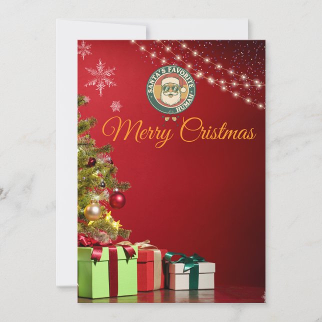 Invitación Invitación de fiesta de Navidad con Pap (Anverso)