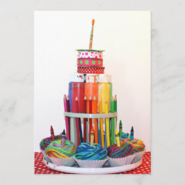 Invitación "Invitación de la fiesta de cumpleaños de la torta