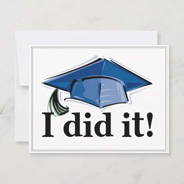 Invitación ¡Invitación de la graduación la hice! 4.2x5.5 (Anverso)