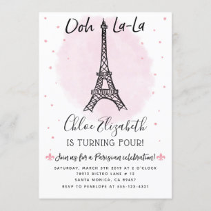 Invitación ¡Invitación de la Torre Eiffel de París para cualq