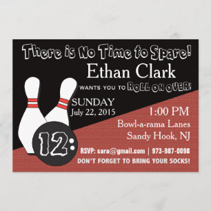 Invitación ¡Invitación de los bolos para cada uno!