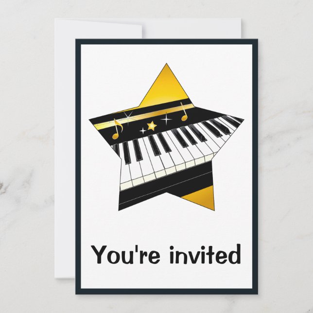 Invitación Invitación: Decreto del piano con la estrella (Anverso)