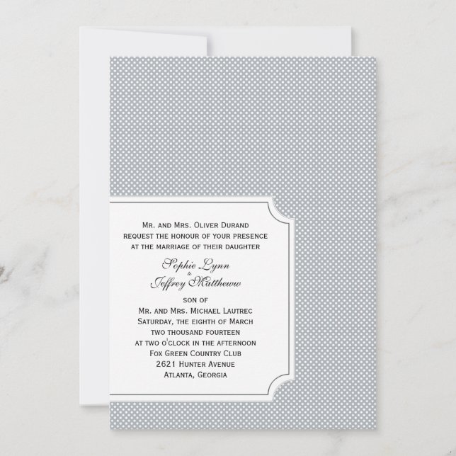 Invitación {invitación del boda del contemporáneo} (Anverso)