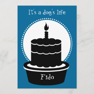 Invitación ¡Invitación del cumpleaños del perro - la vida y