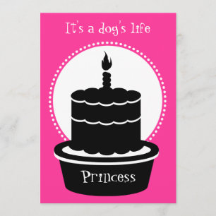 Invitación ¡Invitación del cumpleaños del perro - la vida y