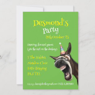 Invitación ¡Invitación divertida, grito de burro!