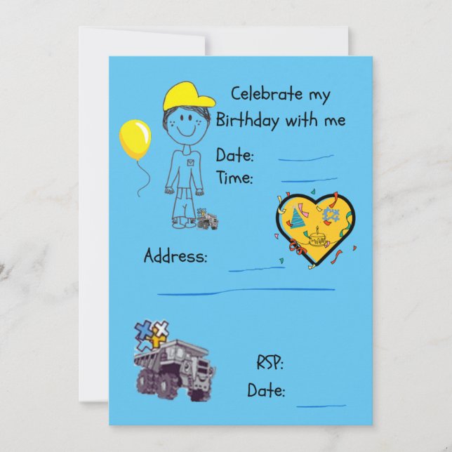 Invitación Invitación-FIFO HIJO + Volquete (Anverso)