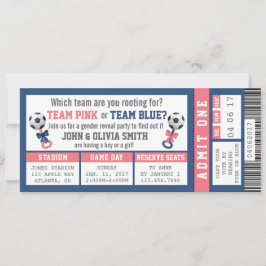 Invitación Invitación, fútbol para revelar el género de la en