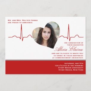 Invitación Invitación/Invitación a la foto de Heart Beat