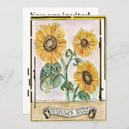 Invitación Invitación/invitación a las semillas de girasol