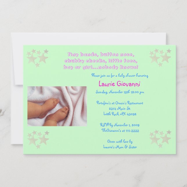 Invitación Invitación/Invitación Baby Shower Adorable (Anverso)