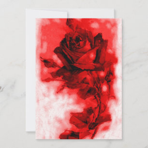 Invitación Invitación/Invitación de Rosa Rojo