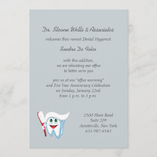 Invitación Invitación/invitación dental de pincel y dientes