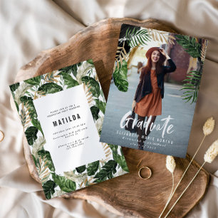 Invitación/invitación para graduación de foto trop