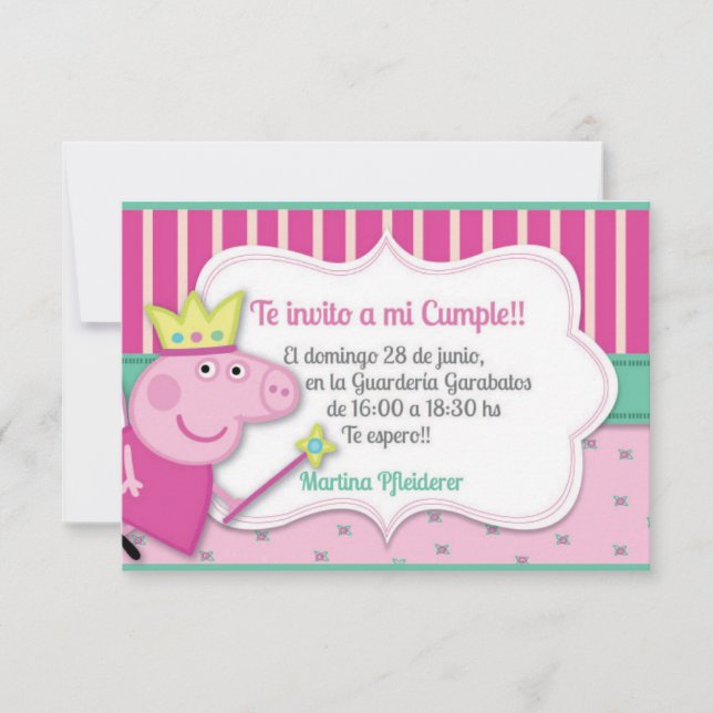 Invitación Invitacíon Pepa (Anverso)