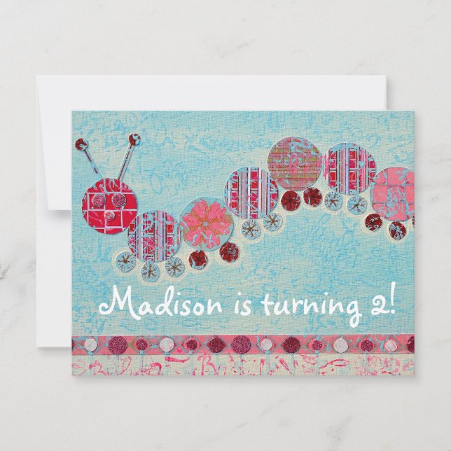 Invitación Invitación: Piedra de oruga juguetona (Anverso)