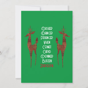 Invitación Invitación- Reno de Santa - Rudolph