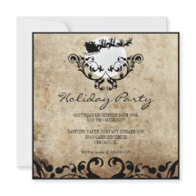 Invitación-Santa y reno de los Navidades