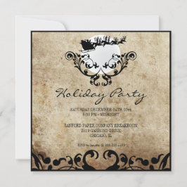 Invitación Invitación-Santa y reno de los Navidades