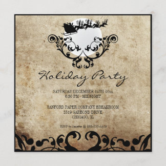 Invitación Invitación-Santa y reno de los Navidades